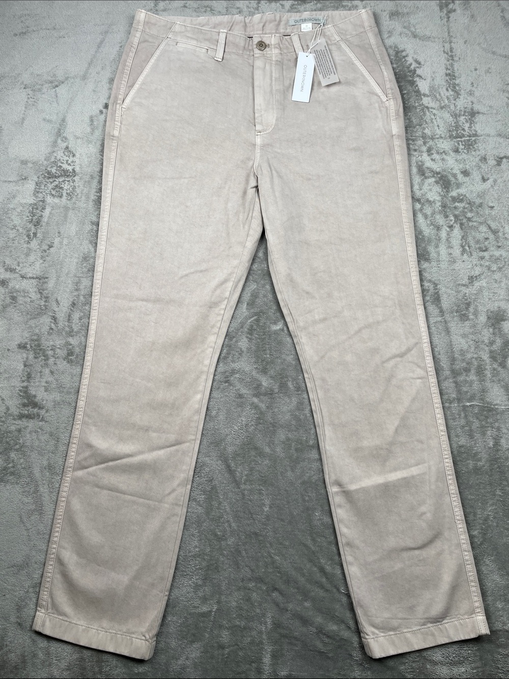 NEW Outerknown 33 Mens Beige 100% Organic Cotton Jeans